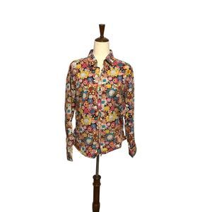 Tunevuse Floral Retro Cotton Shirt Medium